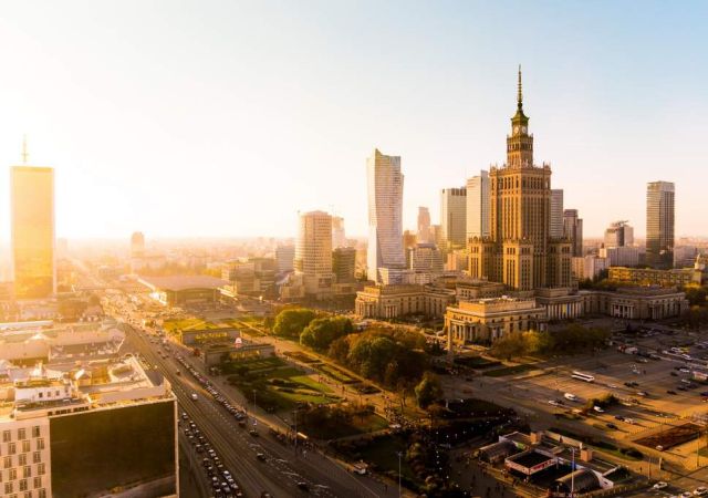 Iconic Picture of Warsaw city